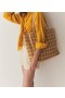 DÔEN Bags | Women Grande Mathilde Bag Mustard Gingham Raffia