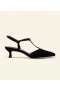 DÔEN Shoes | Women Tabitha T-Strap Heel Black Suede