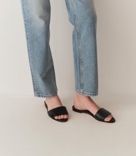 DÔEN Shoes | Women Angelica Sandal Black Faux Croc