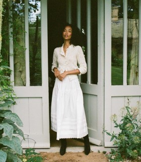 DÔEN Skirts | Women Sebastiane Skirt Powder