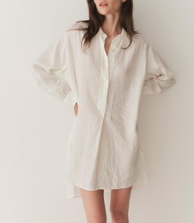 DÔEN Dresses | Women Jora Linen Dress Salt