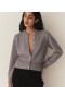  DÔEN Malhas | Cardigan Feminino Fairchild Cashmere Cinza Seixo
