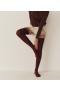 Meias e collants DÔEN | Meias femininas Collégien até a coxa Bordeaux Grand Cru