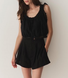 Calças e shorts DÔEN | Shorts de linho Larue feminino, preto