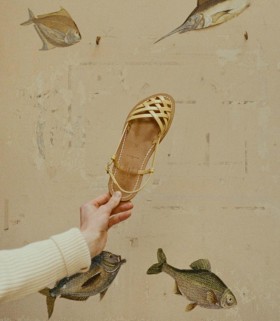 DÔEN Sapatos | Sandália feminina DÔEN & K.Jacques Peche Amarela