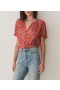  DÔEN Tops | Top Anaise da donna rosso Dayflower Meadow