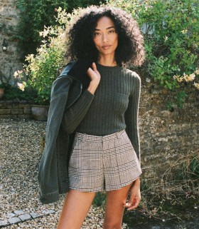  Pantaloni e pantaloncini DÔEN | Pantaloncini Kelley da donna a quadri Sommerville