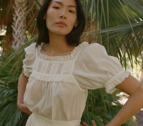  DÔEN Tops | Top da donna Frances in pizzo salato