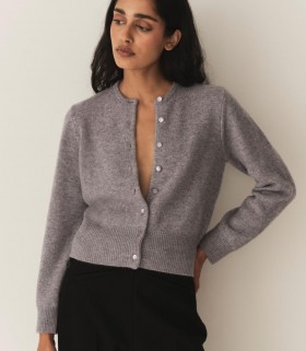  DÔEN Stickat | Dam Fairchild Kashmirkofta Pebble Grey