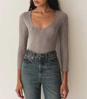  DÔEN T-shirts | Dam Cilla T-shirt Ljunggrå