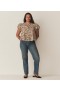  DÔEN Tops | Top Millie para mujer, estampado floral Narciso blanco