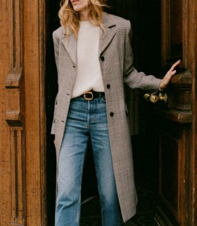 Abrigos y chaquetas DÔEN | Abrigo Bellingham para mujer, diseño de pata de gallo a cuadros Wickham