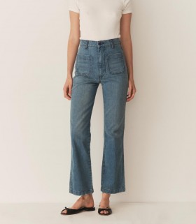 DÔEN Denim | Dámské námořní džíny Menton, seprané