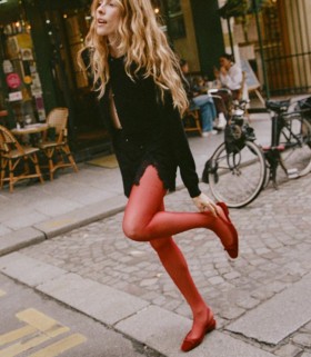 DÔEN Strømper & Strømpebukser | Dame Wolford Individual 20 Strømpebukser Soft Cherry