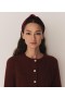  DÔEN Haaraccessoires | Dames Blanche Geknoopte Hoofdband Burgundy Velvet