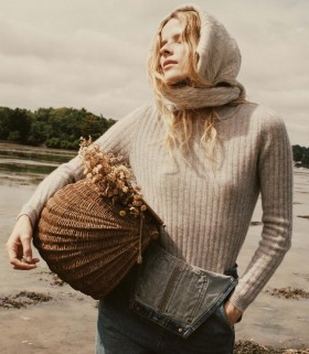 DÔEN Knitwear | Dames Hyeres Kasjmier Trui Raincloud