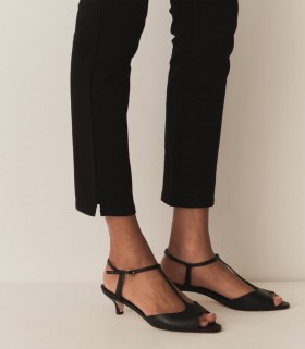 DÔEN Schoenen | Dames Maisie T-Strap Zwart Box Calf