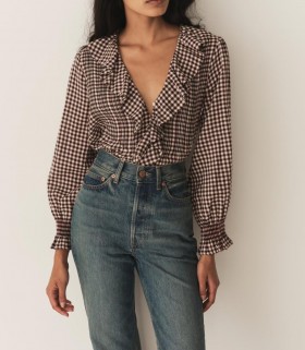  DÔEN Tops | Dames Hardy Top Delphine Plaid