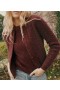  DÔEN Neuleet | Naisten Danaë Cable Cashmere Cardigan Tumma Garnet