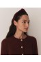  Accessoires cheveux DÔEN | Bandeau noué Blanche pour femme en velours bordeaux