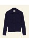  Tricots DÔEN | Cardigan Harrington femme bleu marine