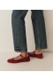  Chaussures DÔEN | Chaussons Mary Jane pour femme en velours rubis