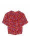  DÔEN Tops | Haut Anaise Femme Rouge Dayflower Meadow