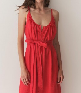  Robes DÔEN | Robe En Lin Nevita Scarlet Femme