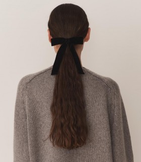  Accessoires cheveux DÔEN | Barrette nœud Lala en velours noir pour femme