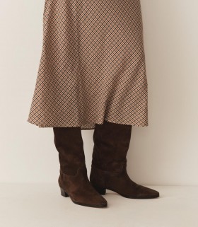  Chaussures DÔEN | Bottines Riviera pour femme en daim chocolat foncé