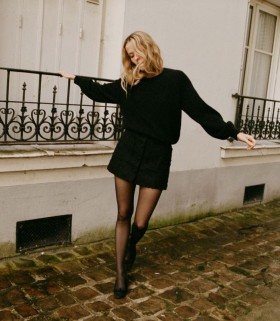 Jupes DÔEN | Jupe Elina noire pour femme