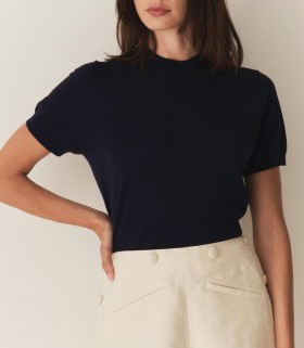 T-shirts DÔEN | Haut en tricot Colombe pour femme, bleu marine profond