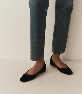  DÔEN Schuhe | Damen Odette Ballerinas Schwarzer Samt