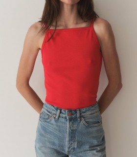  DÔEN Tees | Damen Angie Tank Scarlet